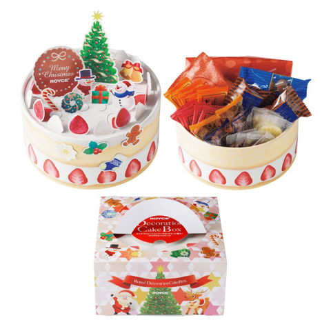 ROYCE' Chocolate - Decoration Cake Box (27 Pcs) (Christmas Package) - )Image shows printed chocolate boxes with individually-wrapped chocolates.